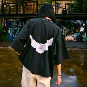 NEW | YZY GAP BALENCIAGA collab Charcoal Sweatshirt Tee w/Dove | Size M